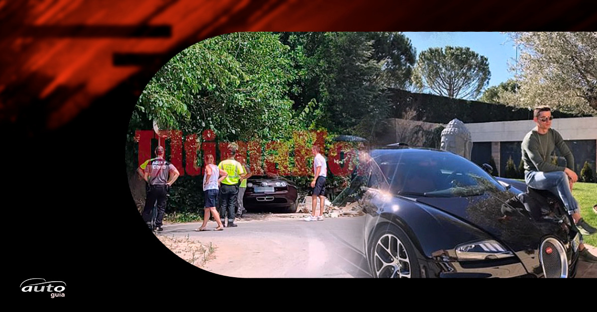Auto de CR7 Sufre accidente:  Bugatti Chocado